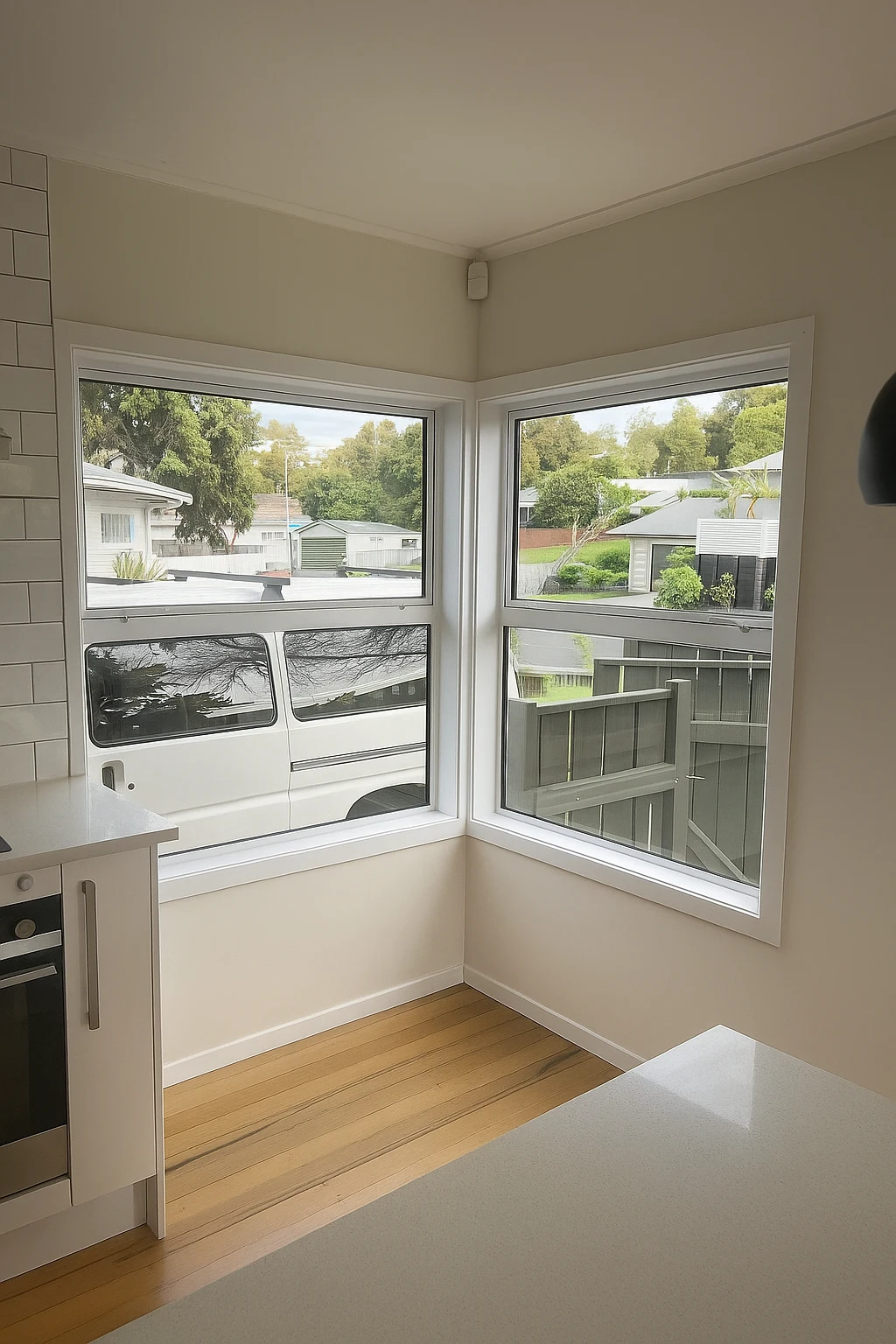 Renovated interior with Auckland aluminium window installation