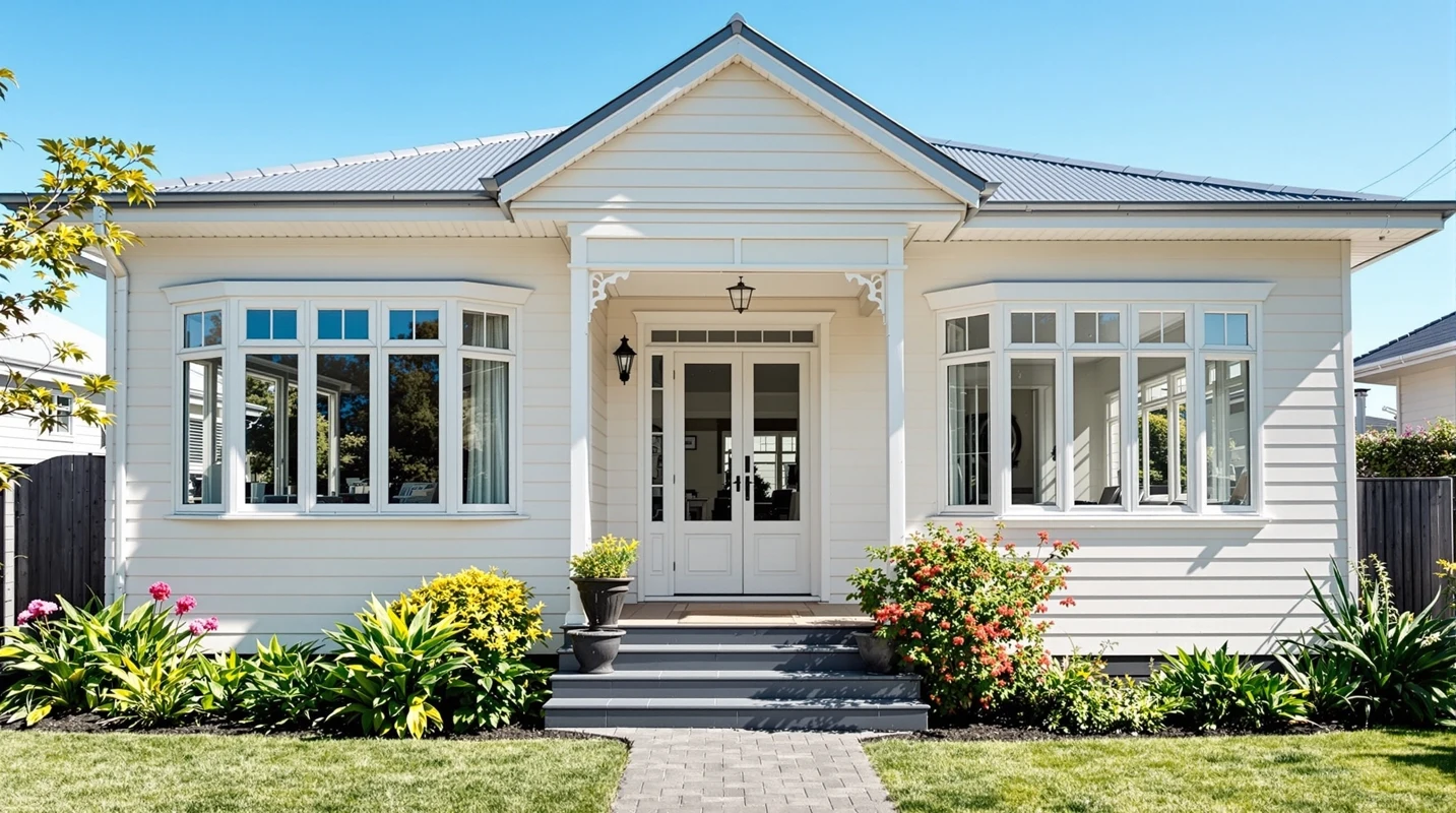 Residential Auckland property with attractive installed aluminium windows